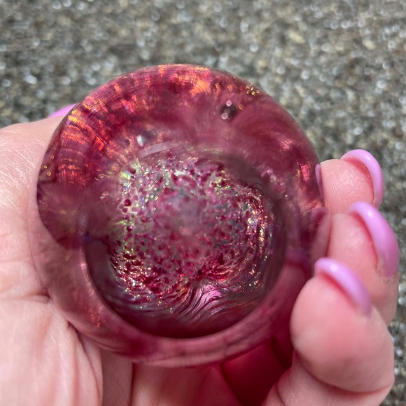 Pink & Gold paperweight egg | 3"H x 2"W - Picture 6 of 9